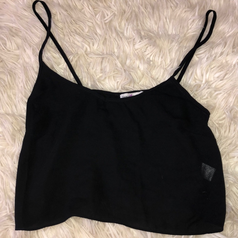 Black cropped tank top